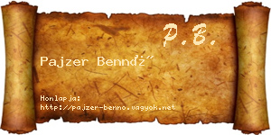 Pajzer Bennó névjegykártya